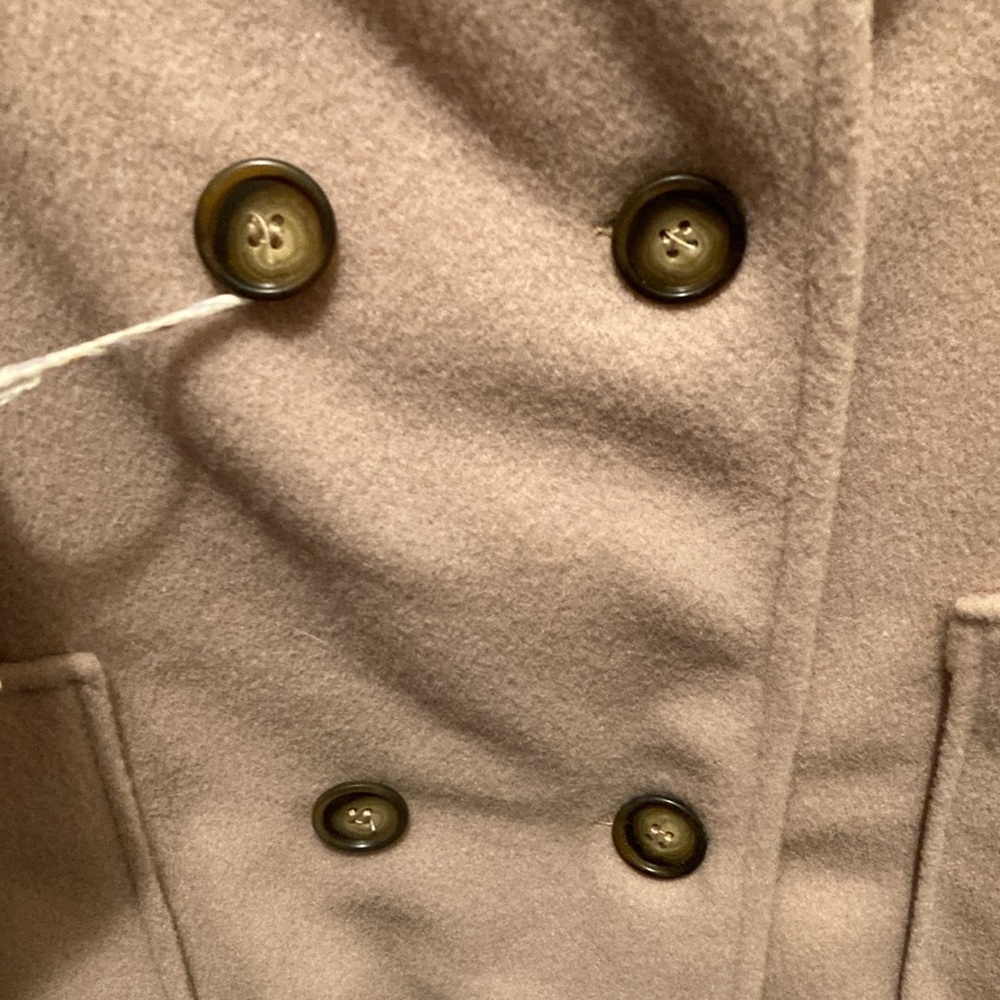 Ladies trench coat w rabbit fur size 16 - Picture 5 of 7
